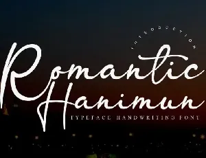 Romantic Hanimun Script font