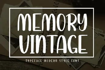 Memory Vintage Display font