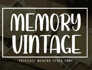 Memory Vintage Display font