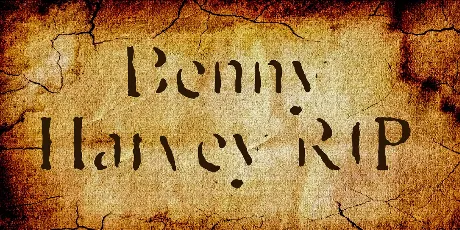 Benny Harvey RIP font