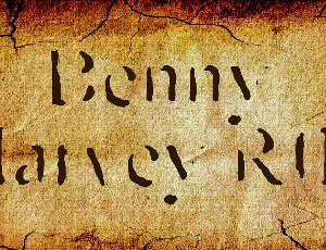 Benny Harvey RIP font