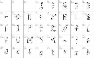 Egyptian Outline font