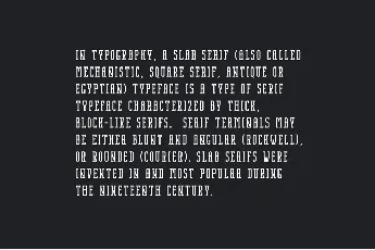 Nordin Slab Demo font