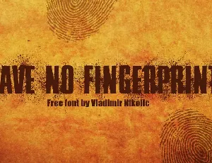 Leave No Fingerprints font