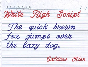 Write Righ Script font