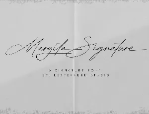 Margita Signature font