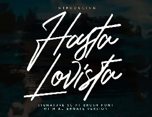 Hasta Lovista font