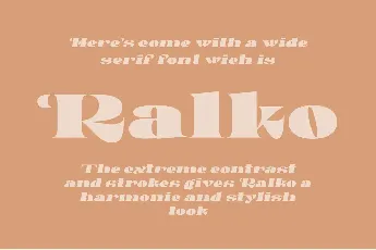 Ralko Free font