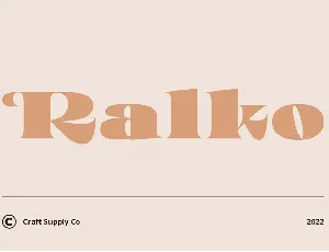 Ralko Free font