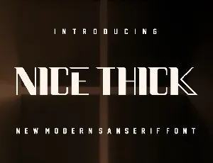 Nice Thick font