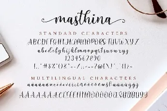 Masthina Modern Script font