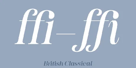 British Classical Demo font