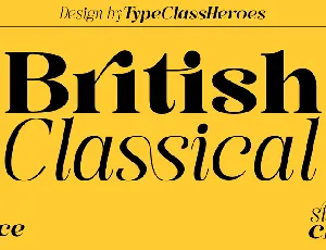 British Classical Demo font