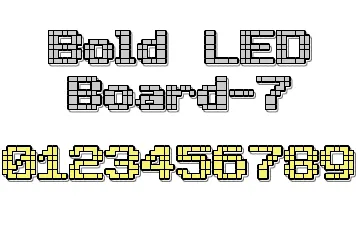 Bold LED Board-7 font