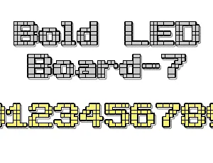 Bold LED Board-7 font