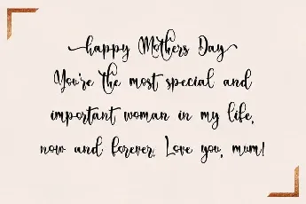 Mother Love Calligraphy font