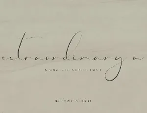 Extraordinary U Calligraphy font