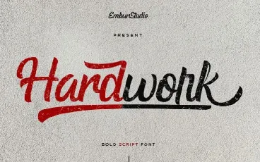 Hardwork Bold Script font