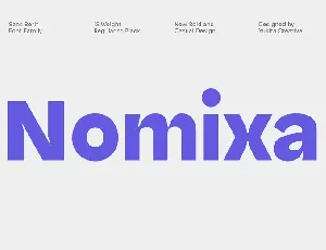 Nomixa Family font