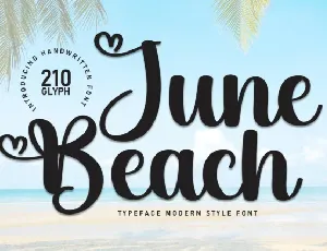 June Beach Script font