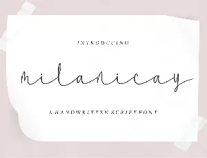 Milanicay font