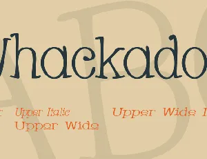 Whackadoo font