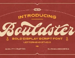 Bouldster Bold Script font