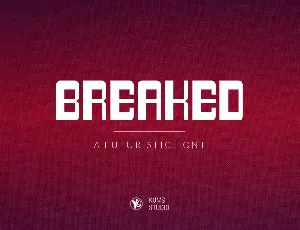 Breaked Display font