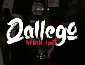 Qallego Brush font