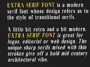 Extra Serif font