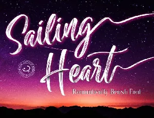 Sailing Heart Brush font