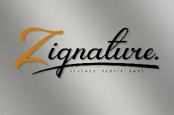 Zignature font