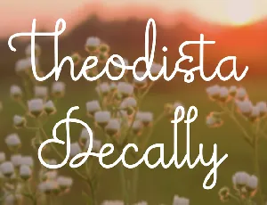 Theodista Decally font