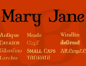 Mary Jane font