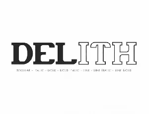 Delith Slab Serif Family font