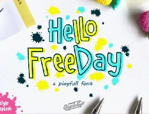 Hello Freeday Playful font