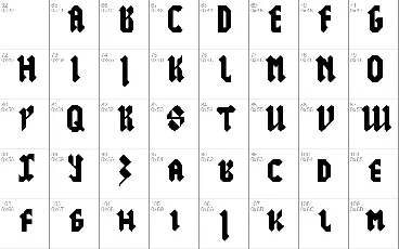 Thick Bookstaves font