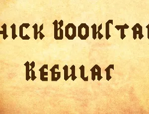 Thick Bookstaves font