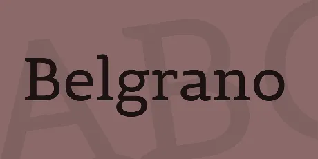 Belgrano font