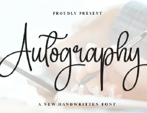 Autography Script font