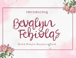 Bevalyn Febiolas font