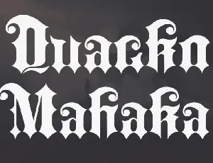 Quacko Mahaka Blackletter font