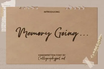 Memory Going Demo font