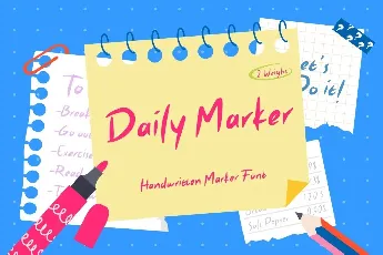 Daily Marker Demo font