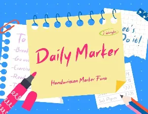 Daily Marker Demo font