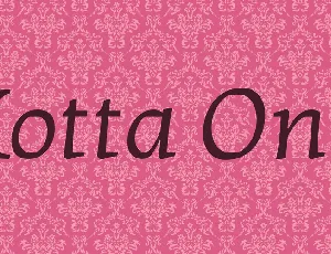 Kotta One font