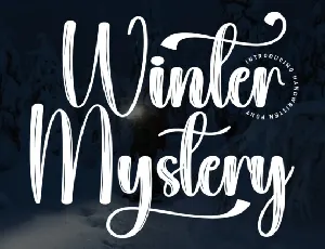 Mystery Winter Script font