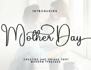 Mother Day Calligraphy font