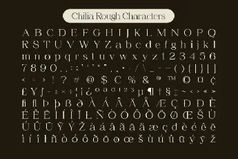 Chilia Rough font