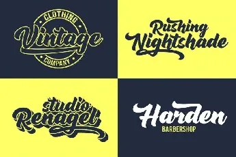 Rushing Nightshade Script font